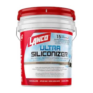 Ultra Siliconizer 5 Gal. 100% Acrylic Elastomeric White Reflective Roof Sealer
