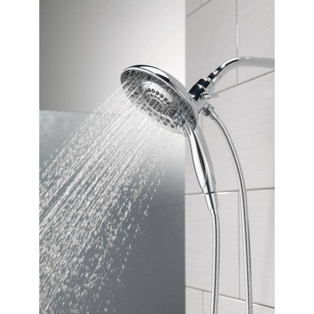 Chrome Dual-Function Handheld and Wall Mounted Shower Head