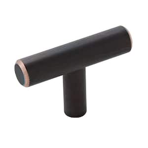 Bar Pulls 1-15/16 in (49 mm) Length Oil-Rubbed Bronze T-Shaped Cabinet Knob