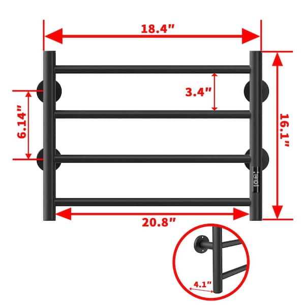 4 bar 2025 heated towel rail