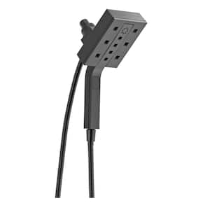 In2ition 4-Spray Patterns 2.5 GPM 4.5 in. Wall Mount Dual Shower Heads in Matte Black