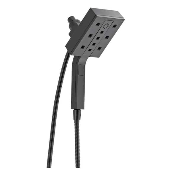 Delta In2ition 4-Spray Patterns 2.5 GPM 4.5 in. Wall Mount Dual Shower Heads in Matte Black