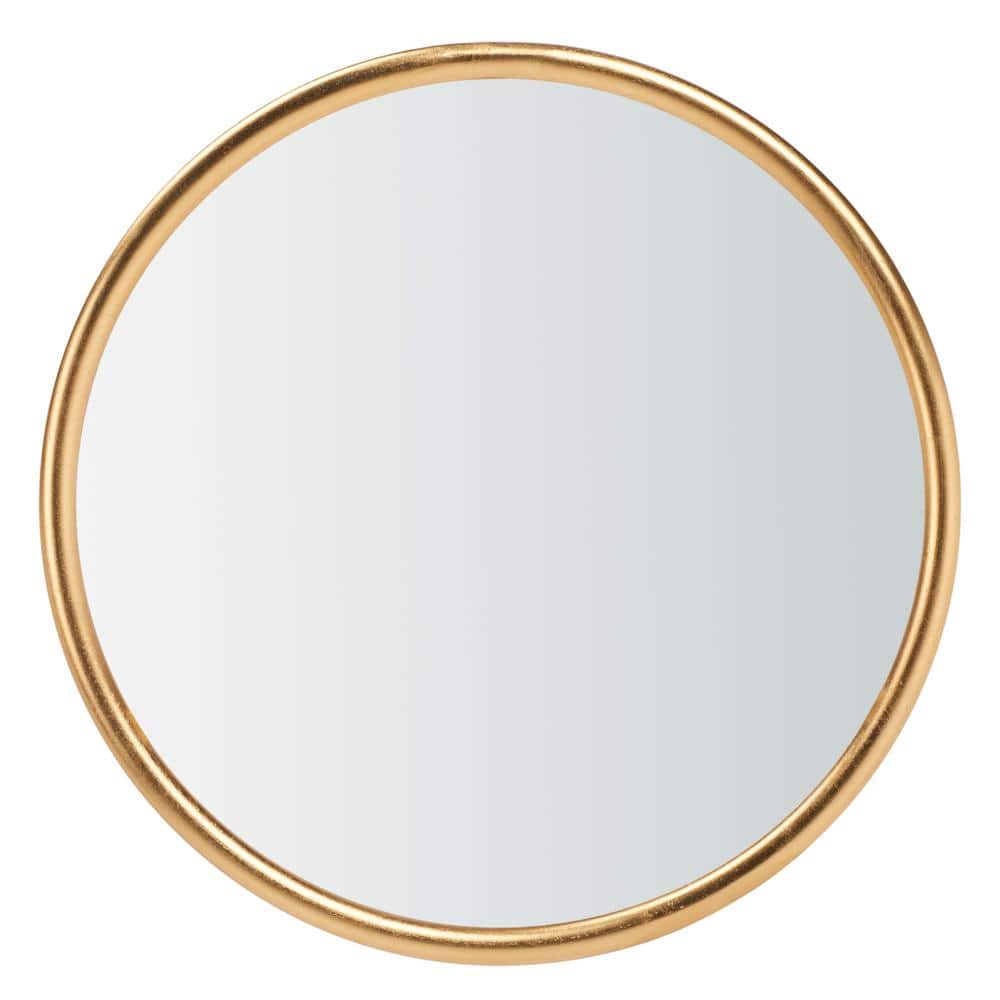 Tiny Gold and Mirrored Round Accent Table