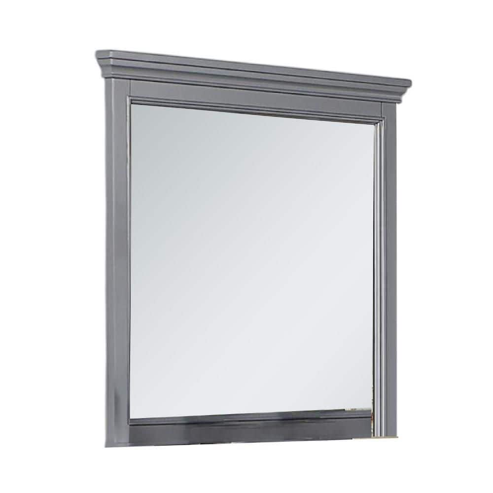 Lile Gray 40 in. W x 42 in. H Rectangle Wood Framed Mirror price history on PriceWatchPro