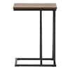 IRIS C Shaped Side Table 25 H x 17 34 W x 10 D Brown - Office Depot