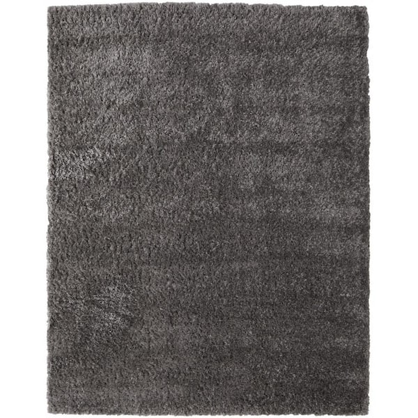 HomeRoots Gray Solid Color 2 ft. x 3 ft. Area Rug