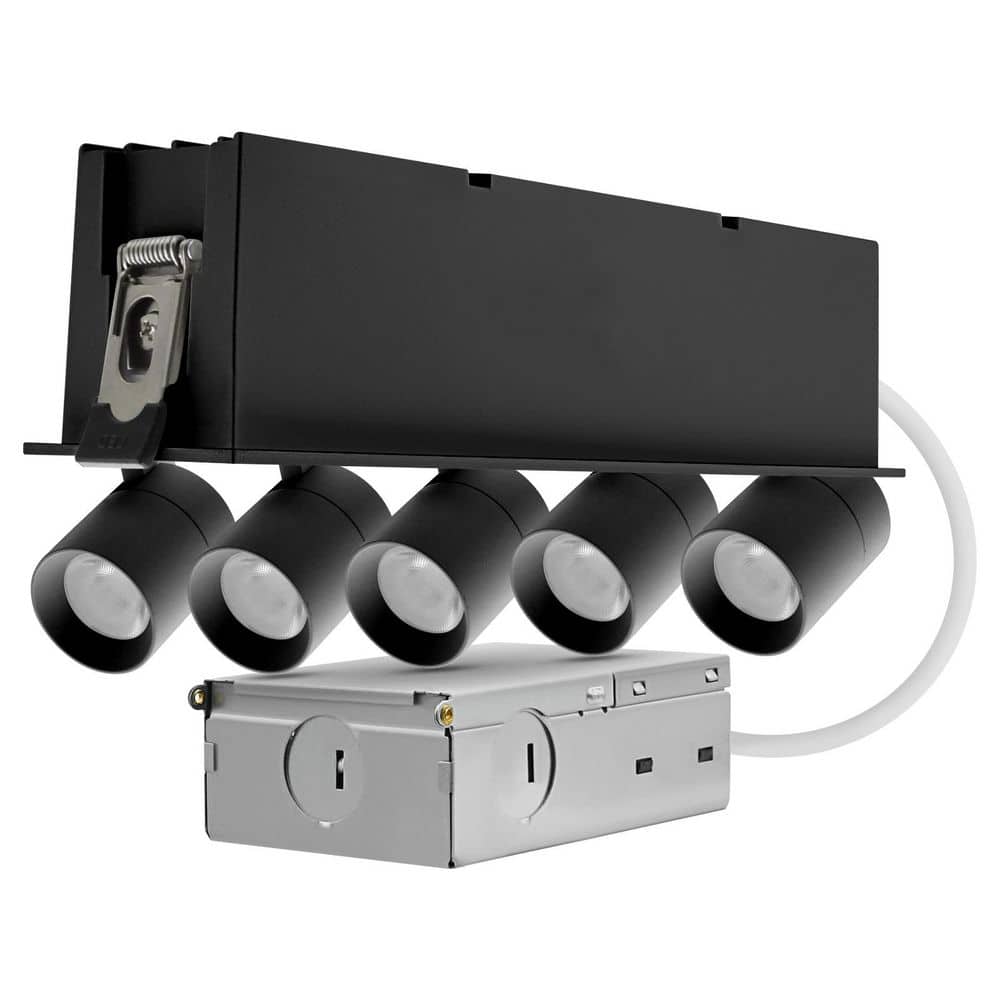 9 In. 5-Head Integrated LED Adjustable Recessed Light, 5CCT, CRI90, 15W, 1000LM 355° & 80° Tilt, Dimmable IC Rated Black price history on PriceWatchPro
