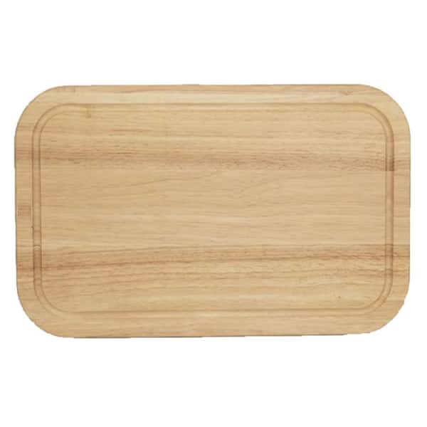16 GAUGE SINKS 21.75 in. x 13 in. Solid Wood Kitchen Cutting Board In Oak Color