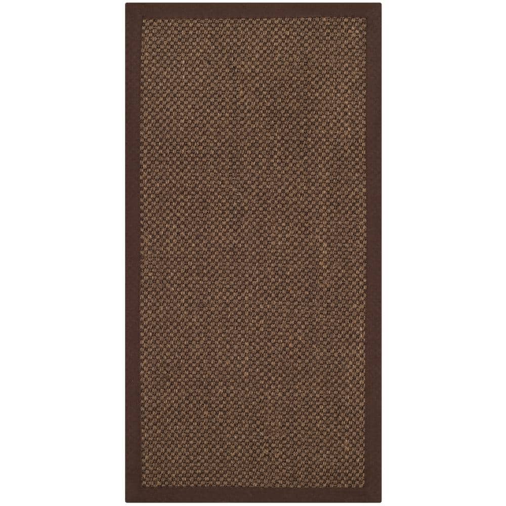 Brown Sisal Non-slip 2' x 4' Area Rug