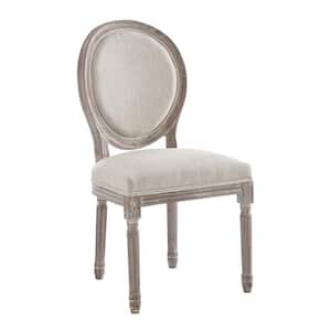 Emanate Vintage Beige French Upholstered Fabric Dining Side Chair