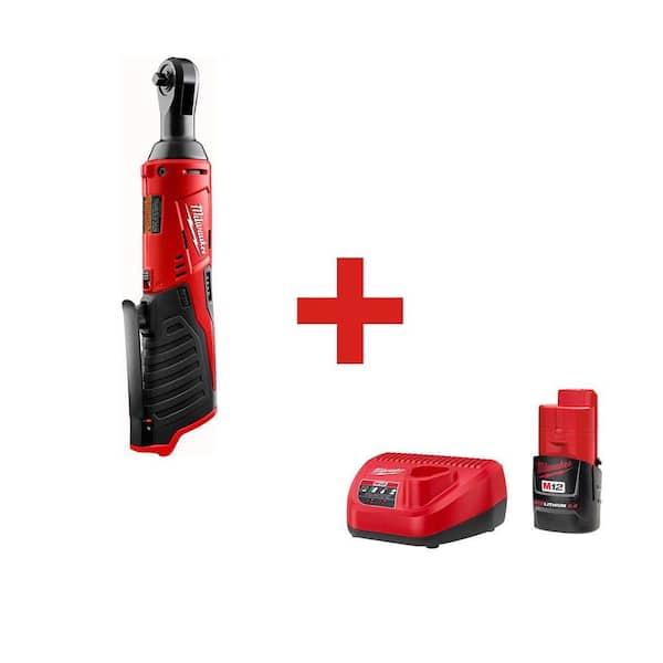 M12 12-Volt Lithium-Ion 1/4 in. Cordless Ratchet (Tool-Only) with Free M12 Lithium-Ion Starter Kit