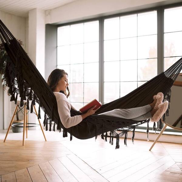6.6 ft. Portable Heavy Duty Fishtail Knitting Double Hammock