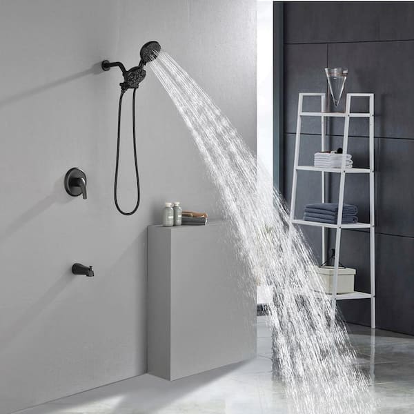 Dimakai Single-Handle 1-Spray Wall-Mounted Tub Faucet with 2 GPM Handheld  Shower in Brush Nickle (Valve Included) LYJ-7014-BN - The Home Depot