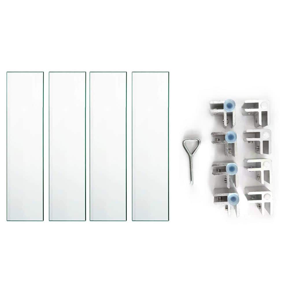 Square Tempered Glass Fire Table Windshield Flame Blocker