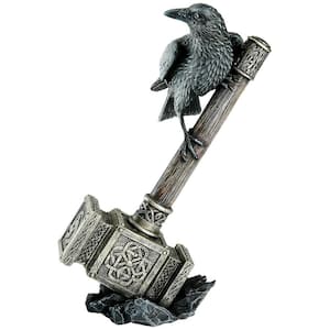 Raven Guardian of Thor's Thunder Multi-Color Hammer Statue