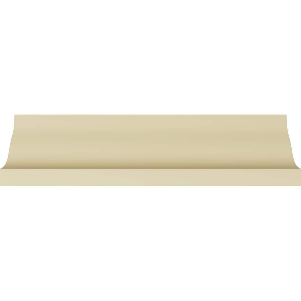 Devon White Polyurethane Intricate Crown Moulding, 94.5" Length