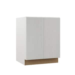 Designer Series Edgeley Assembled 27x34.5x21 in. Full Door Height Bathroom Vanity Base Cabinet in Glacier