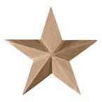 1/2 in. x 2-3/4 in. x 2-3/4 in. Unfinished Wood Maple Galveston Star Rosette