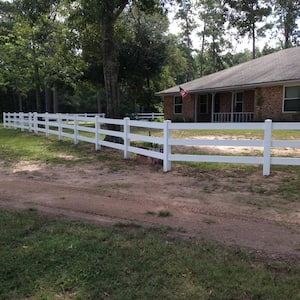 4 ft. W x 4 ft. H 3-Rail White Vinyl Fence Gate EZ Pack