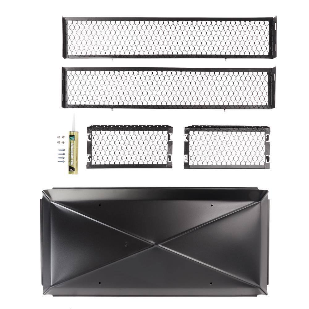 Rectangular Black Galvanized Steel Multi-Flue Chimney Cap