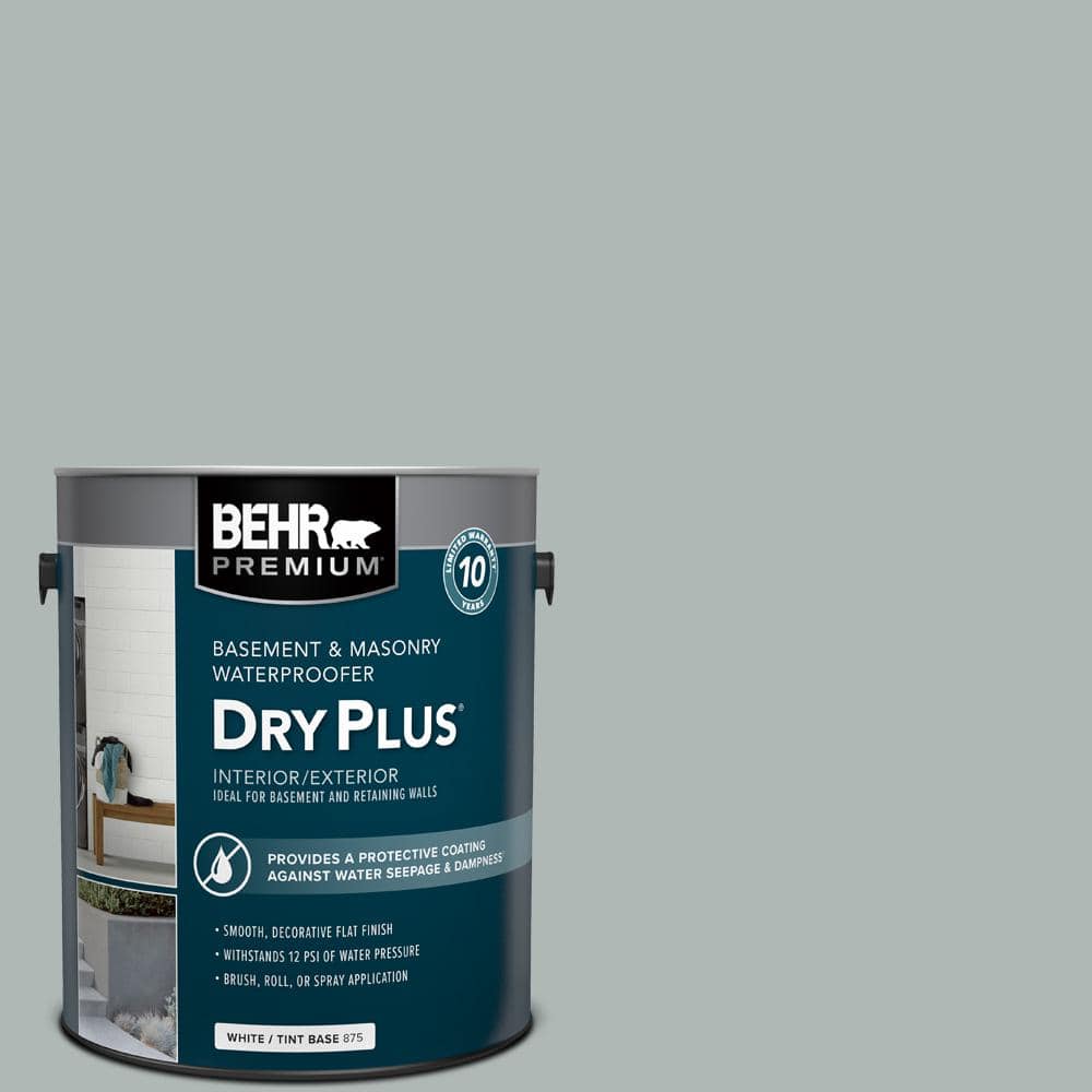 1 gal. #BW-56 Silver Jade Flat Interior/Exterior Dry Plus Basement & Masonr