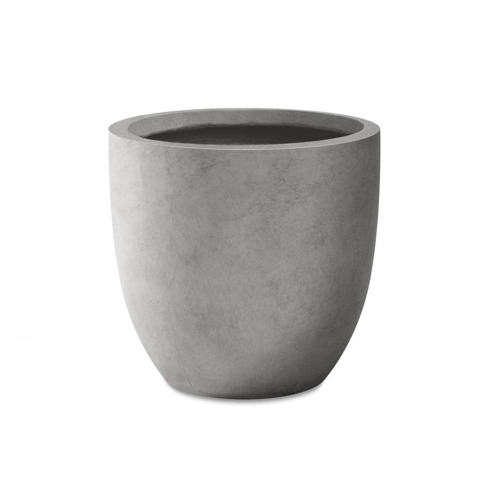 "13.4"" Dia Natural Concrete Round Planter with Drainage Plug for Outdoor Indoor Garden" price history on PriceWatchPro
