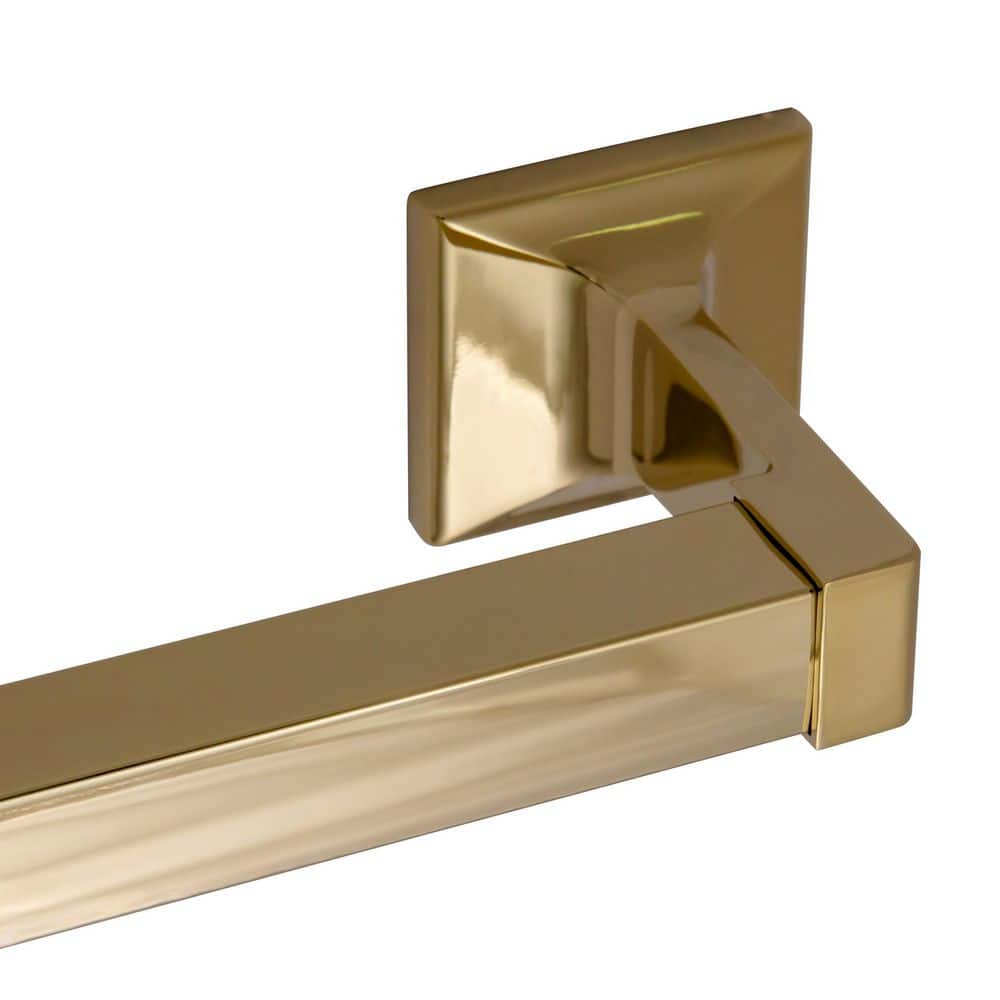 Millbridge 24-Inch Polished Brass Wall Mounted Towel Bar