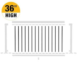 PEAK Aluminum Railing 36 in. H x 6 in. W Aluminum Deck Railing Clear ...