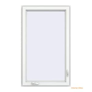 36 in. x 60 in. V-4500 Series Black Exterior/White Interior FiniShield Vinyl Right-Handed Casement Window w/Mesh Screen