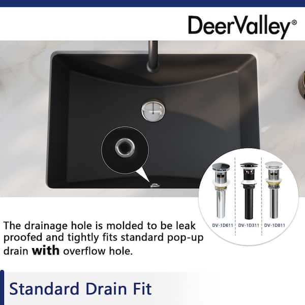 DEERVALLEY 21 in. L x 15 in. W Vitreous China Rectangular