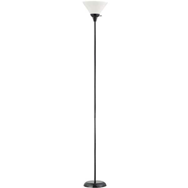 Unbranded Design Trends 71.25 in. Contemporary Black Torchiere Floor Lamp