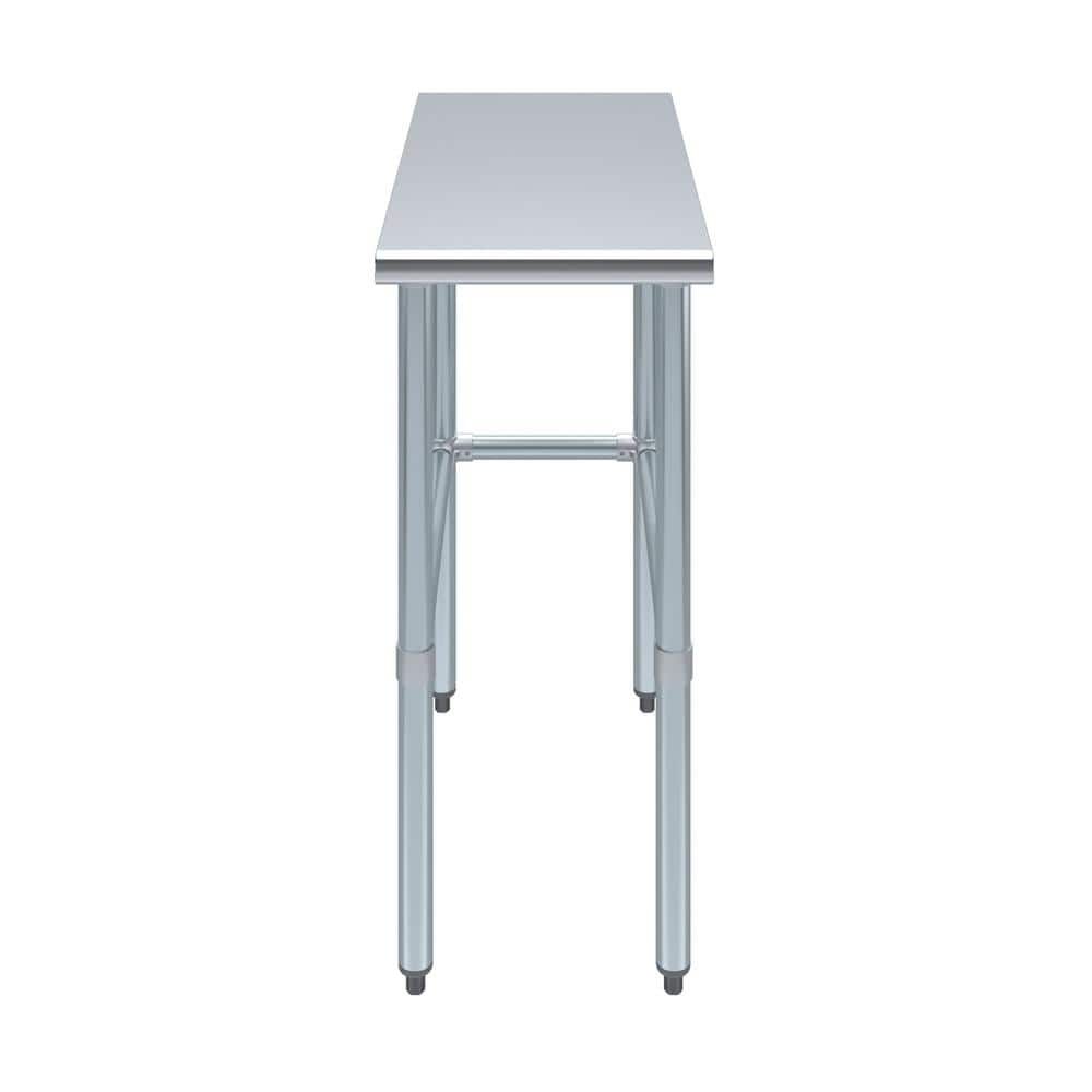 15" x 30" Stainless Steel Work Table with Galvanized Legs