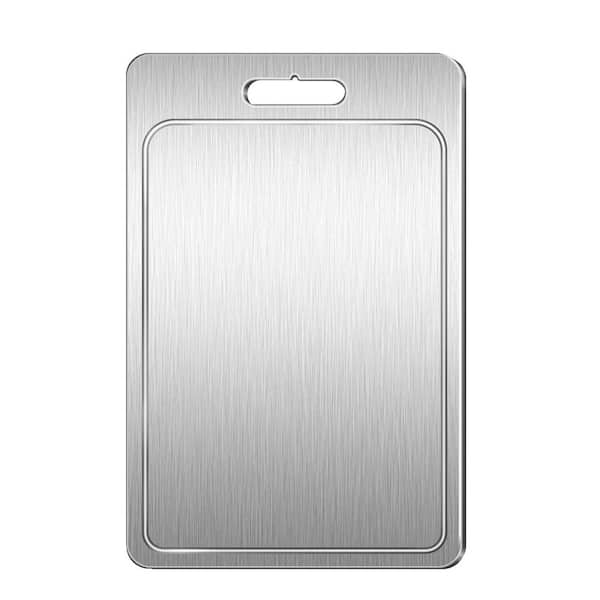Medium 14.2 in. x 9.8 in. Rectangular Titanium Cutting Board with Juice Groove
