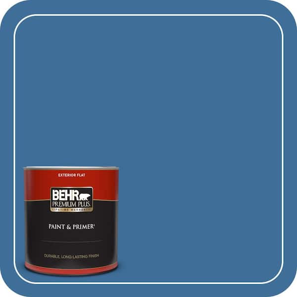 BEHR PREMIUM PLUS 1 qt. #M520-6 National Anthem Flat Exterior Paint & Primer