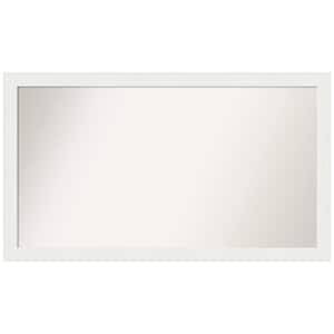Vanity White Narrow 47.5 in. x 27.5 in. Custom Non-Beveled Recycled Polystyrene Framed Bathroom Vanity Wall Mirror