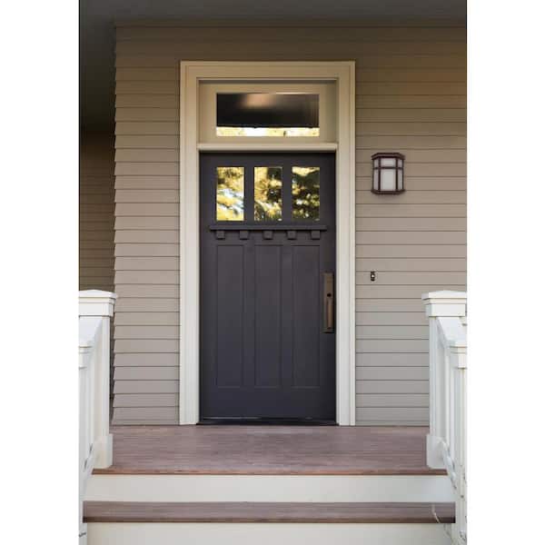 Sedona 1-Light Bronze LED Outdoor Wall Lantern Sconce (1-Pack)