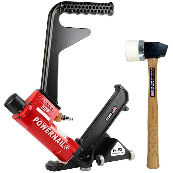 Pneumatic 18-Gauge Flex Power Roller Hardwood Flooring L-Cleat Nailer