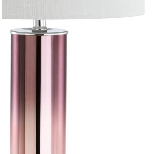 Rose Gold Glass Crystal Led Table Lamp, Pink And Rose Gold Table Lamp