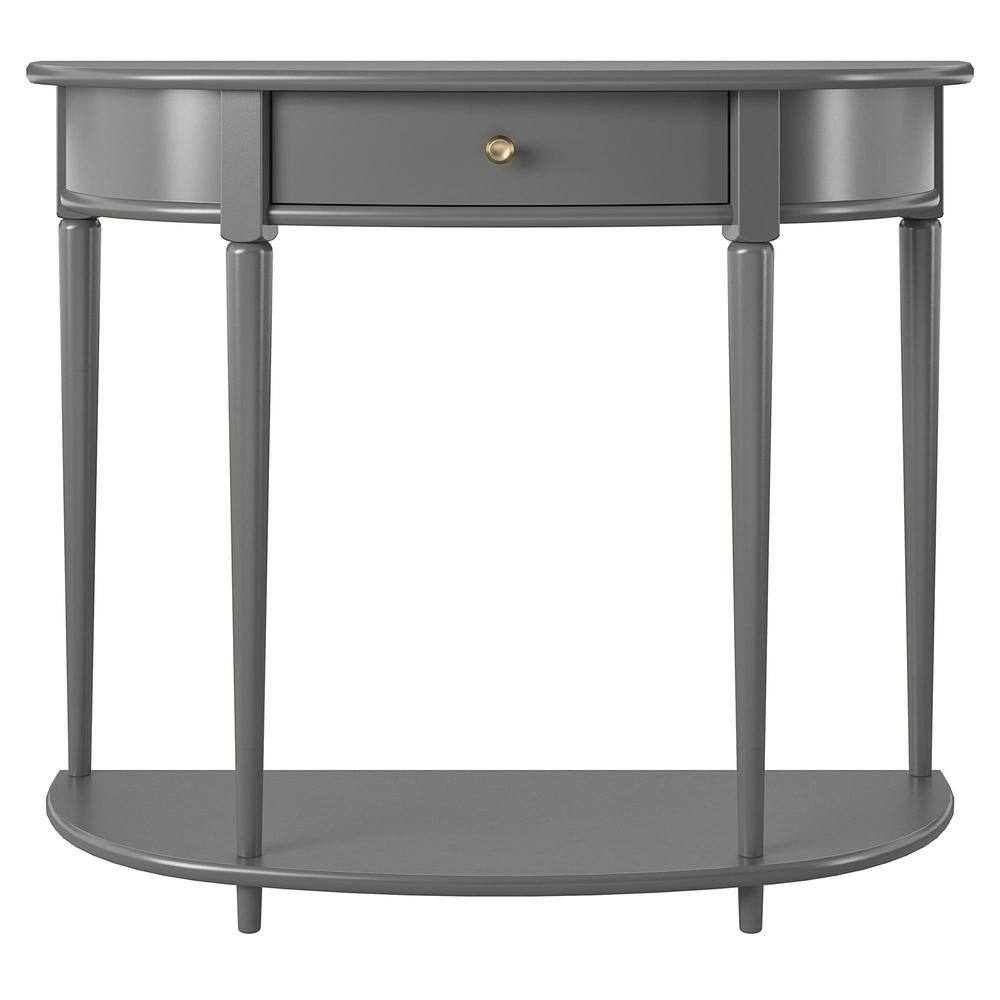 Aberleigh Half-Moon Console Table, Gray