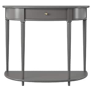 Ameriwood Home Aberleigh Half-Moon Console Table, Gray