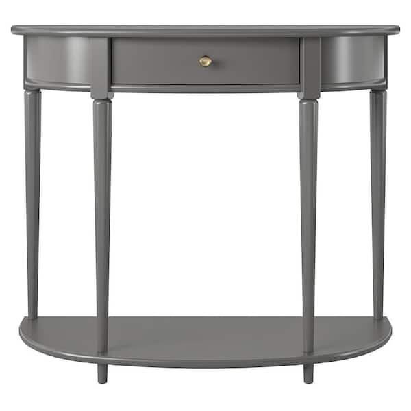 Ameriwood Home Ameriwood Home Aberleigh Half-Moon Console Table, Gray