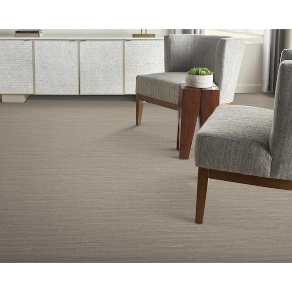 Sky Breeze Pottery Gray 13.2 ft. 36 oz. Wool Loop Carpet - Installation Required