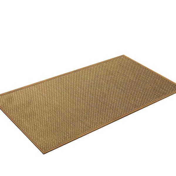 24 in. x 47 in. Indoor Yellow Polyester Low-Profile Rubber Backing Door Mat, Entryway Entry Resist Dirt Doormat