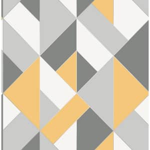 Delano Yellow Structured Geo Strippable Roll (Covers 56.4 sq. ft.)