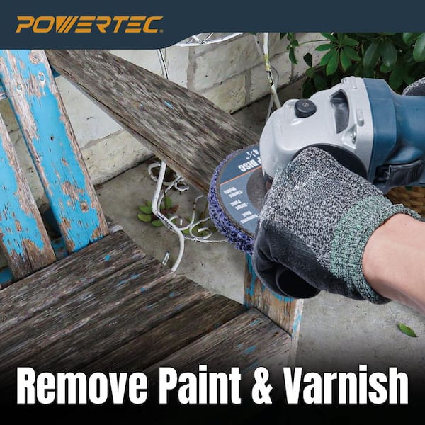 4-1/2 in. Strip Discs for Angle Grinder 7/8 in. Arbor Stripping Wheel-Remove Paint Coating Rust Welds Oxidation (6-Pack)