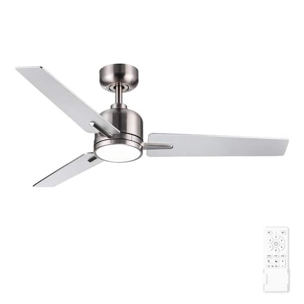 Kaleido 48 in. Indoor Brushed Nickel Standard Ceiling Fan with Light and Dual-Finish Blades