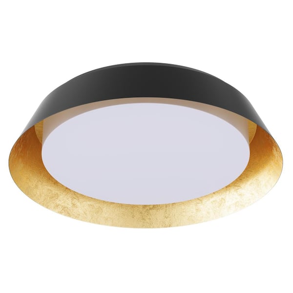 aiwen 19.7 in. 30-Watt Modern Black Integrated LED Flush Mount Minimalist Close to Ceiling Lighting Fixture