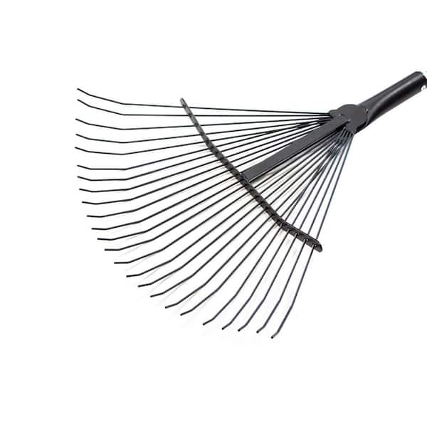 Set of 2 Bully Tools 92312 Leaf and Thatching Rake with Fiberglass Handle and 24 Spring Steel Tines 