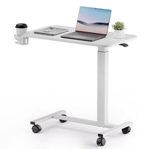 Wonder Desk WONDER COMFORT 25.7 in. White Small Adjustable Height Laptop Desk with ...