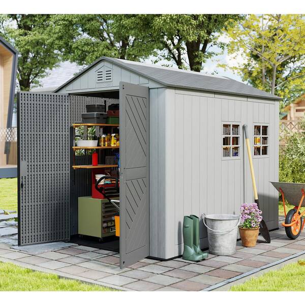 Yardgrace 50 sq 6x9 ft. Outdoor Resin Storage Shed, Weatherproof